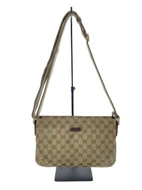 Gucci Canvas Over Shoulder Bag Khaki Green